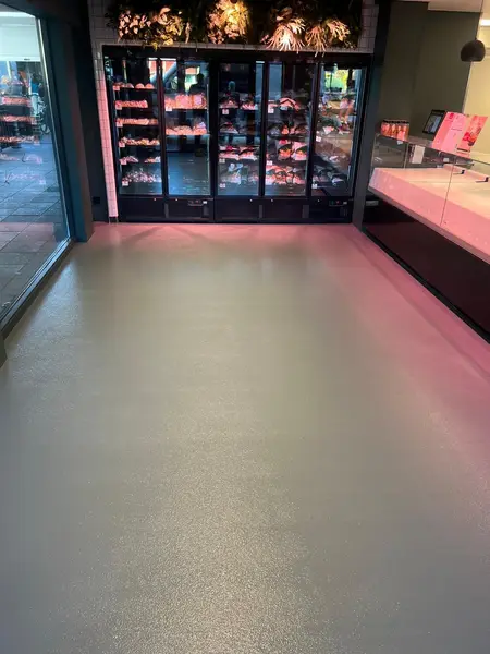 Slagerijvloer: PMMA-vloer slagerij & polier Soest
